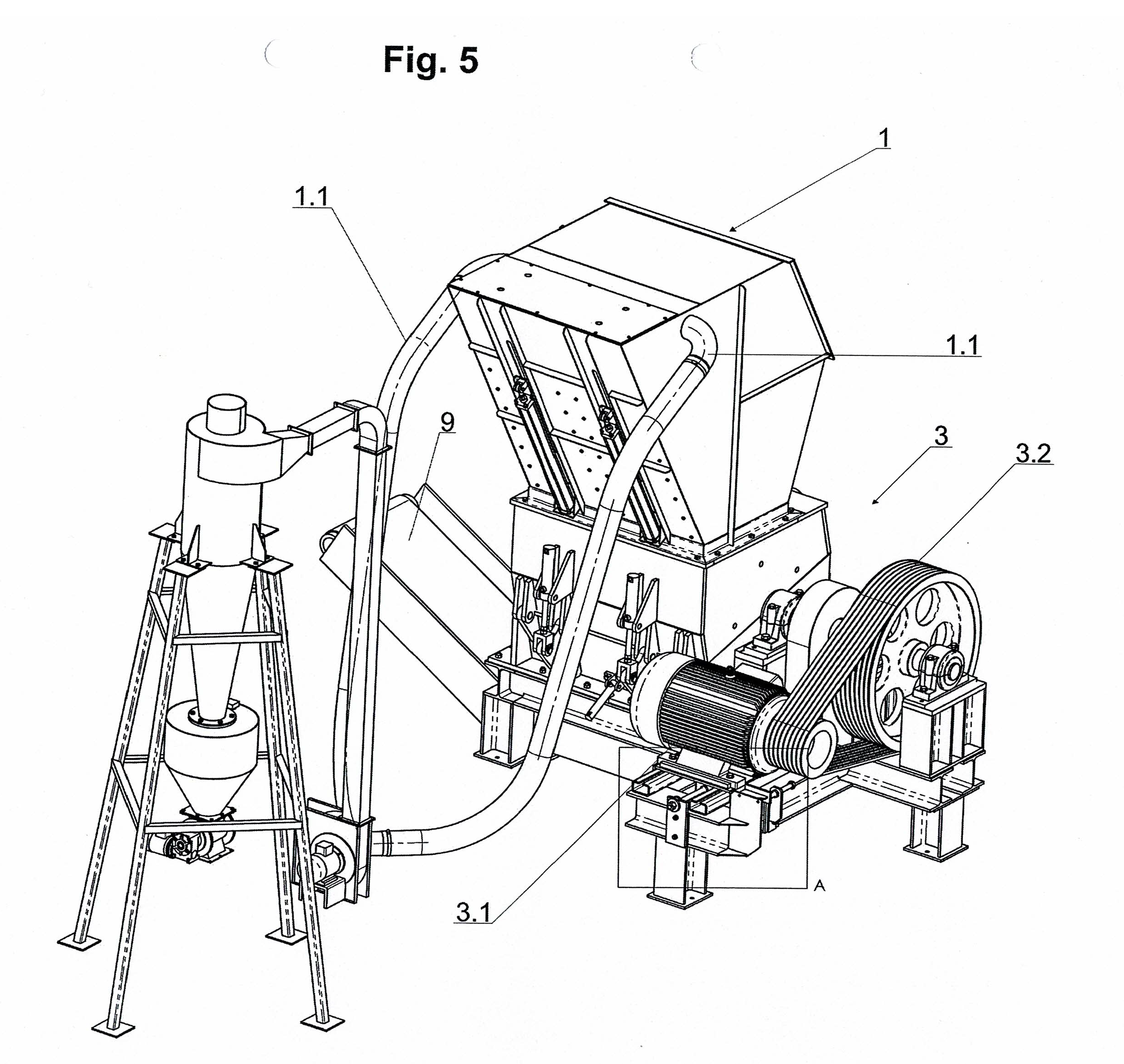 Rozdrabniacz UR-800 widok 2